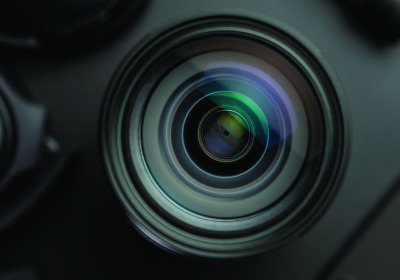 Close up of a camera lens