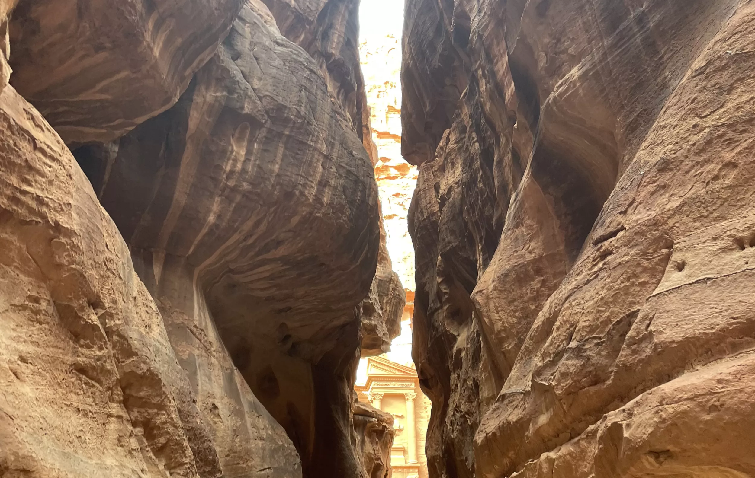 Approaching the Treasury in Petra