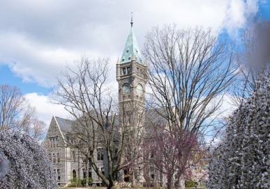 Taylor Hall during spring