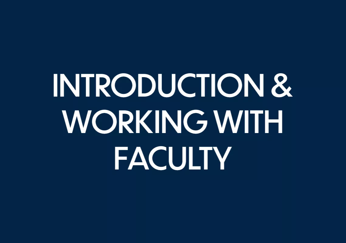 ga handbook - introduction and working with faculty