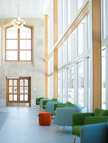 Interior photo of Student Life and Wellness Building