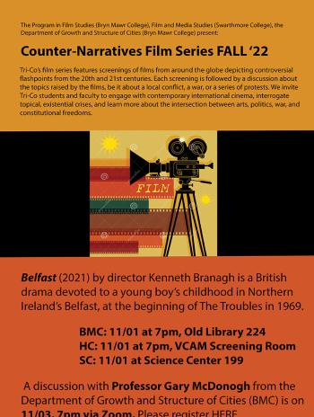 Counter Narratives Film Series 'Belfast' poster