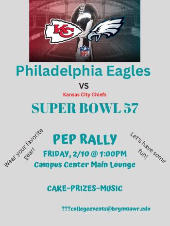 Super Bowl Pep Rally event flyer