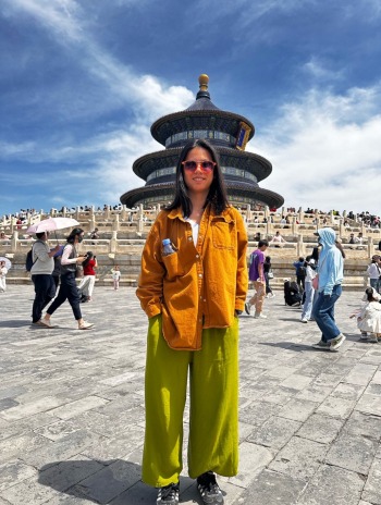 Zhao Gu Gammage (HC '25) at the Temple of Heaven in Beijing 