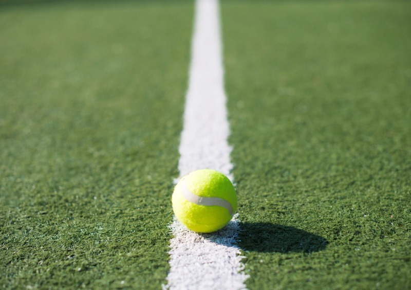 Tennis ball close up