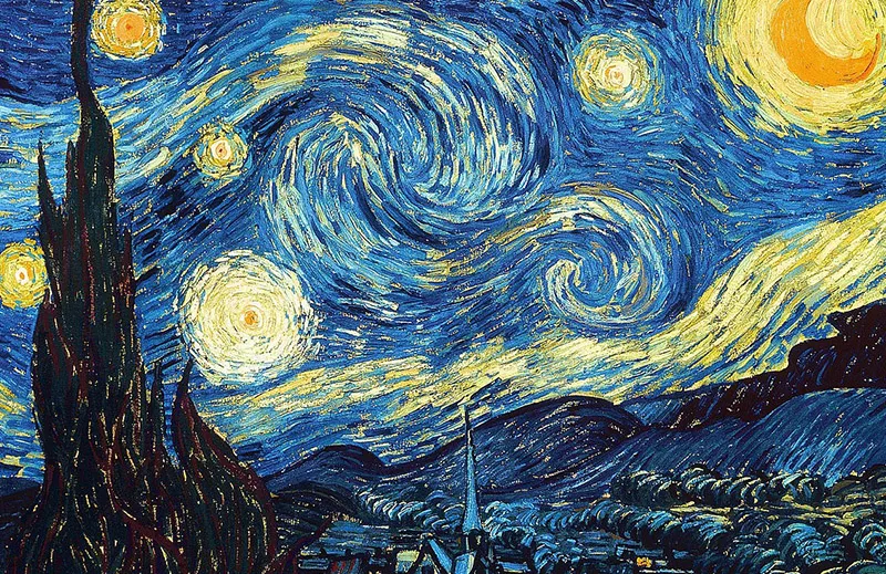 Representation of Van Gogh's Starry Night