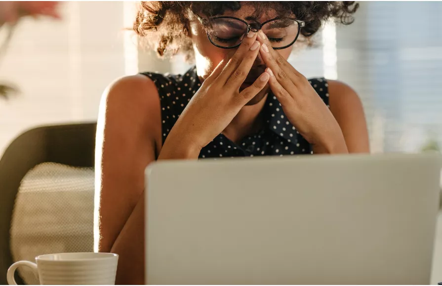 woman dealing with stress