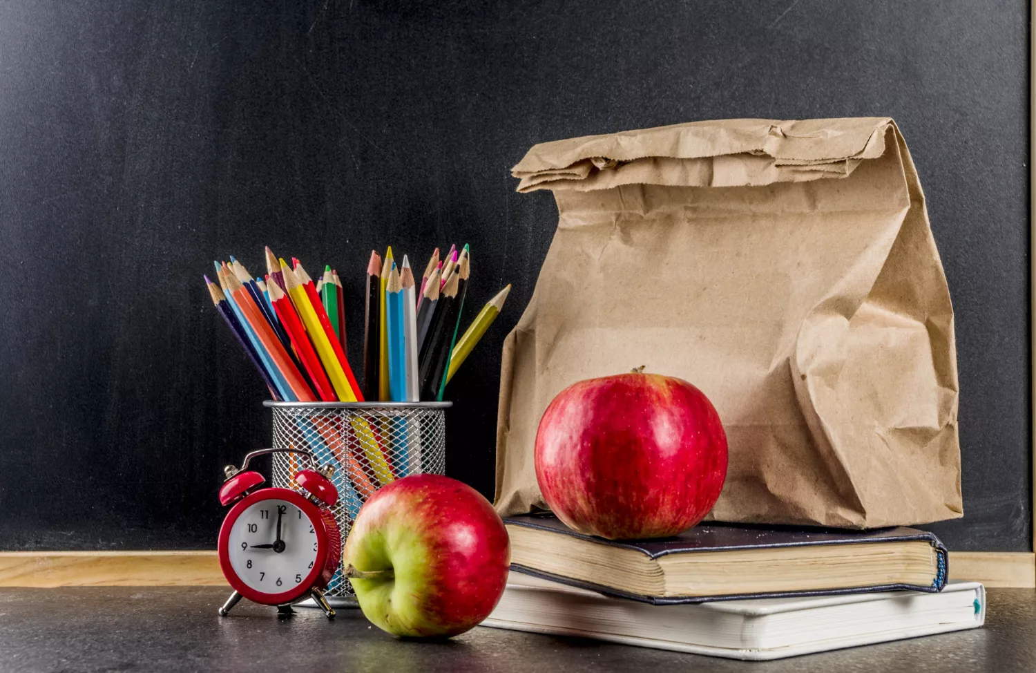 Brown bag lunch stock