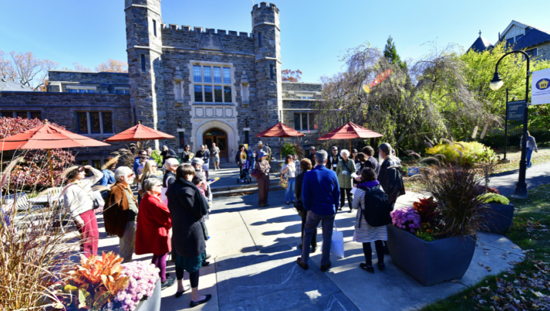 Group at campus center