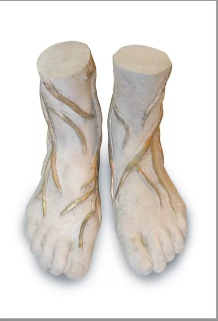 Cecilia Paredes' feet cast in plaster