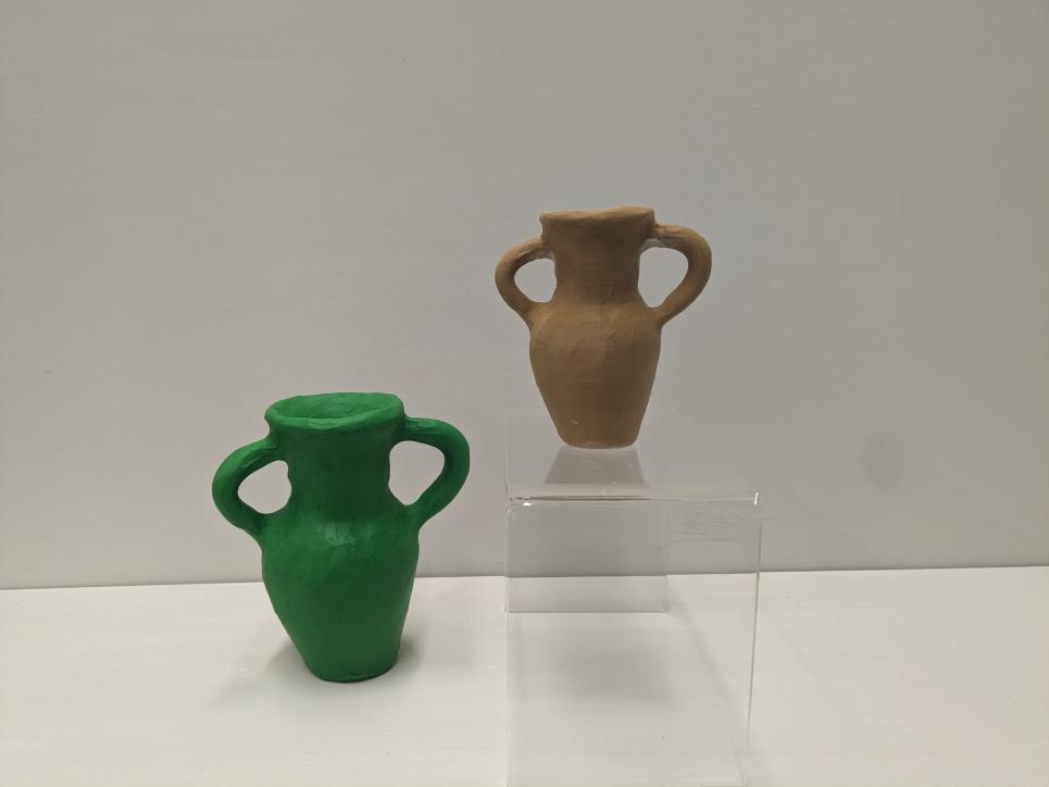 Clay and 3D printed recreation of amphora