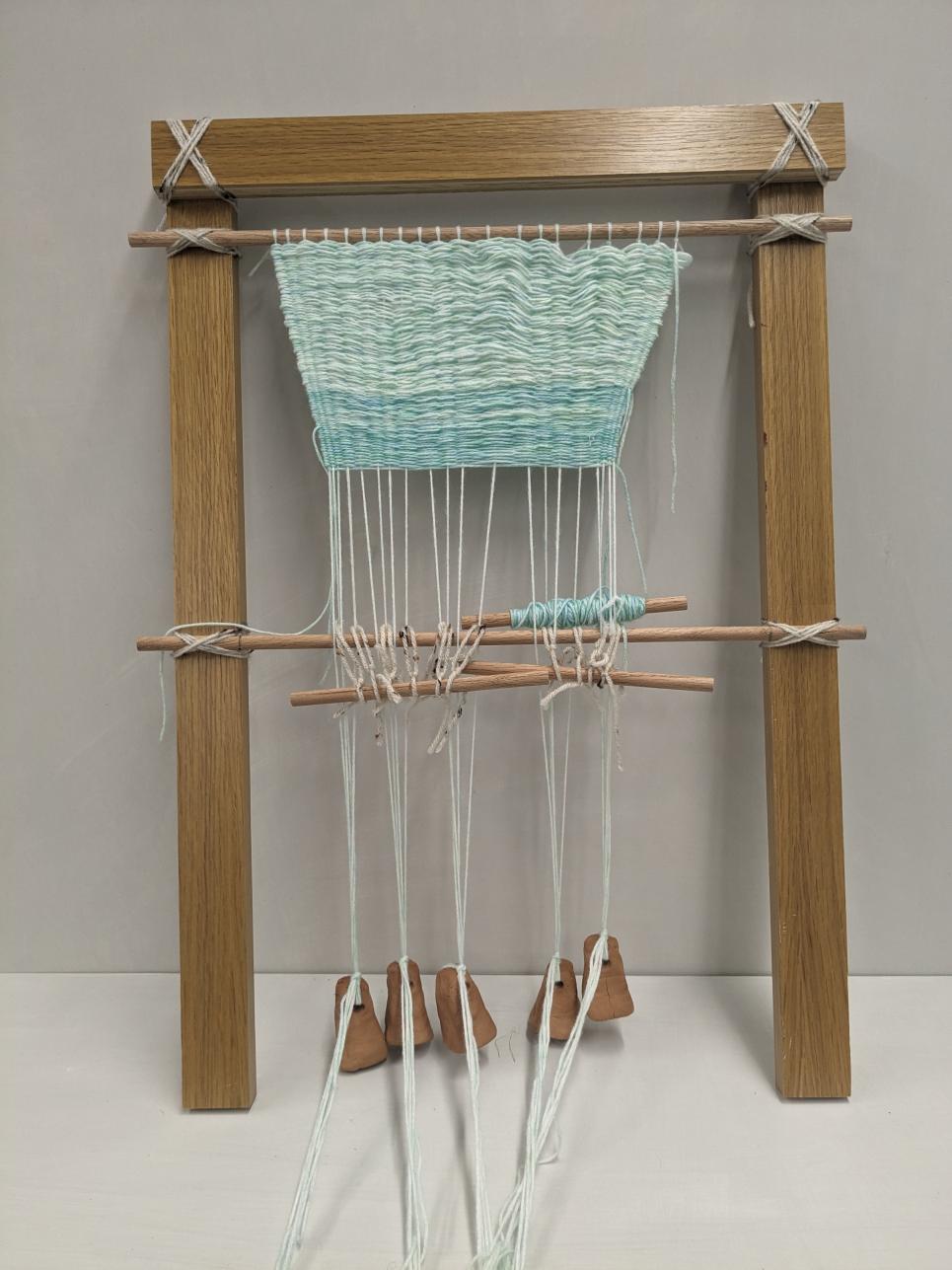 Full-sized recreation of an ancient Greek loom