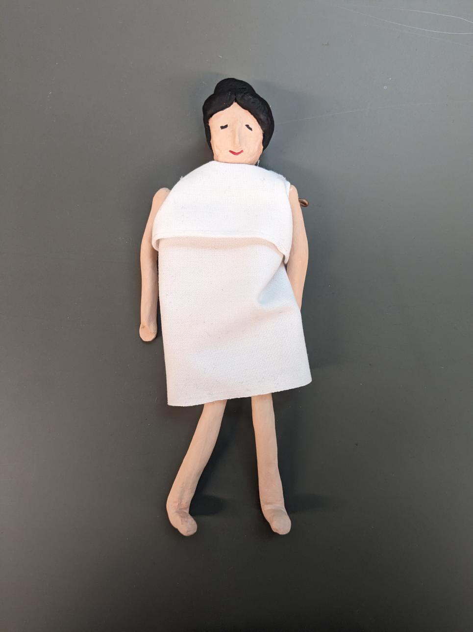 Recreation of an ancient Greek jointed doll Greek jointed doll