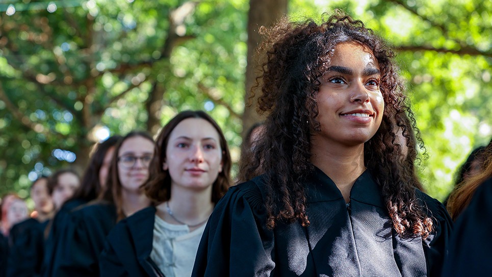 Convocation 2024 Student Listening to Speeches