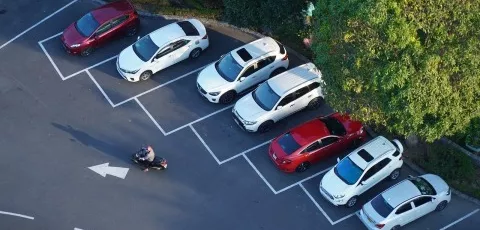 Cars parked in a parking lot