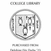 Delphine Fitz Darby Fund for Art History bookplate