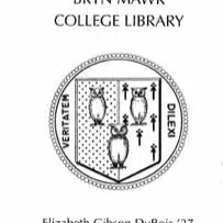 DuBois Fund for the Library bookplate