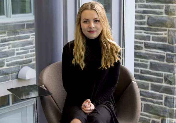 photo of Makenna Lenover sitting in chair