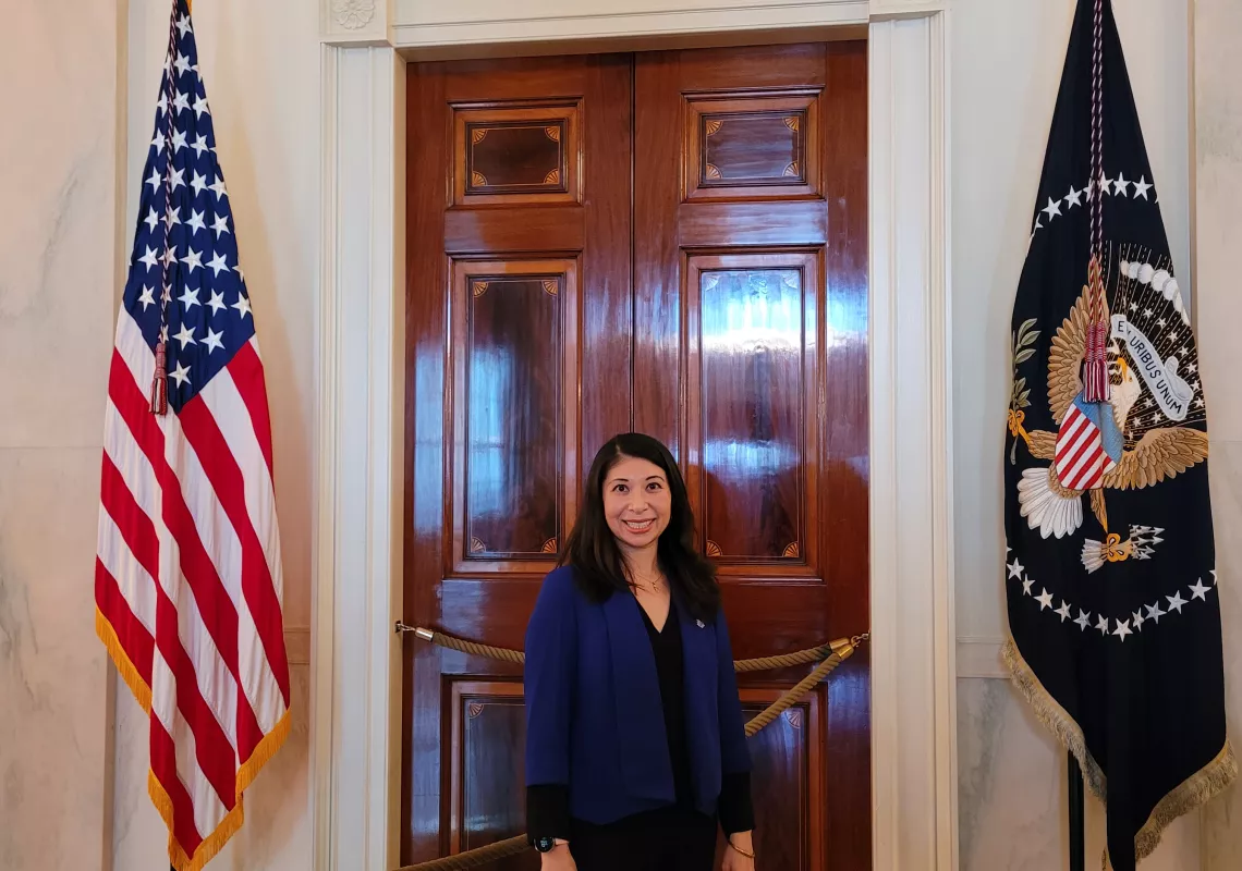 Romana Lee Akiyama at the White House in March for a Women's History Month event