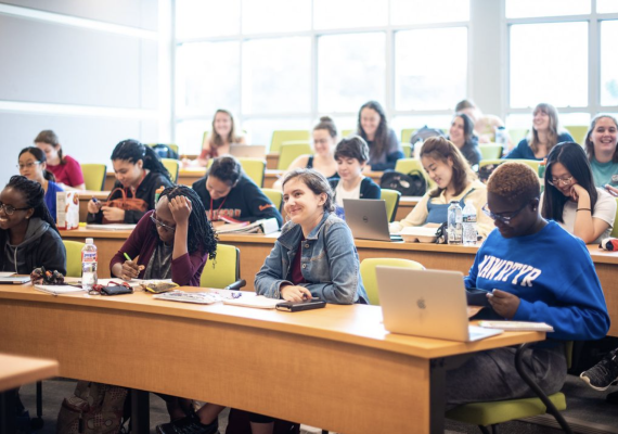 Students sitting in a lecture hall