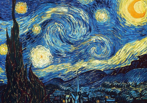 Representation of Van Gogh's Starry Night