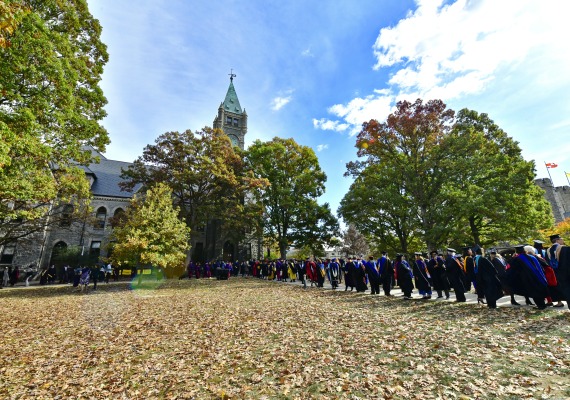 Taylor Hall with Inauguration Procession