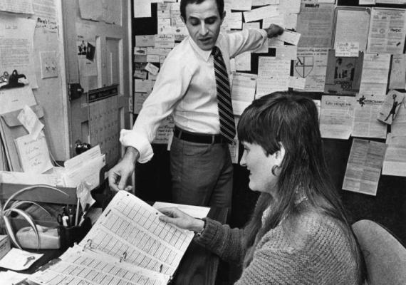 Eromin Center executive director Anthony Silvestre, left, and clinical director Mary Cochran are pictured in the center’s office in Philadelphia in 1981