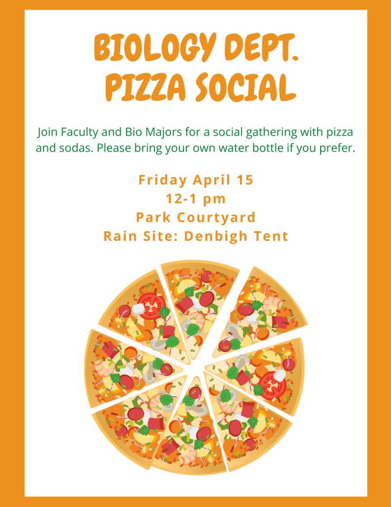 Biology Department Pizza Social Poster