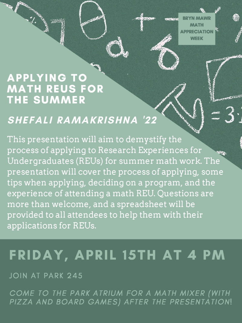 Math REUs poster