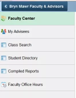 Faculty Center Menu