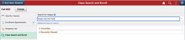 class search and enroll 
