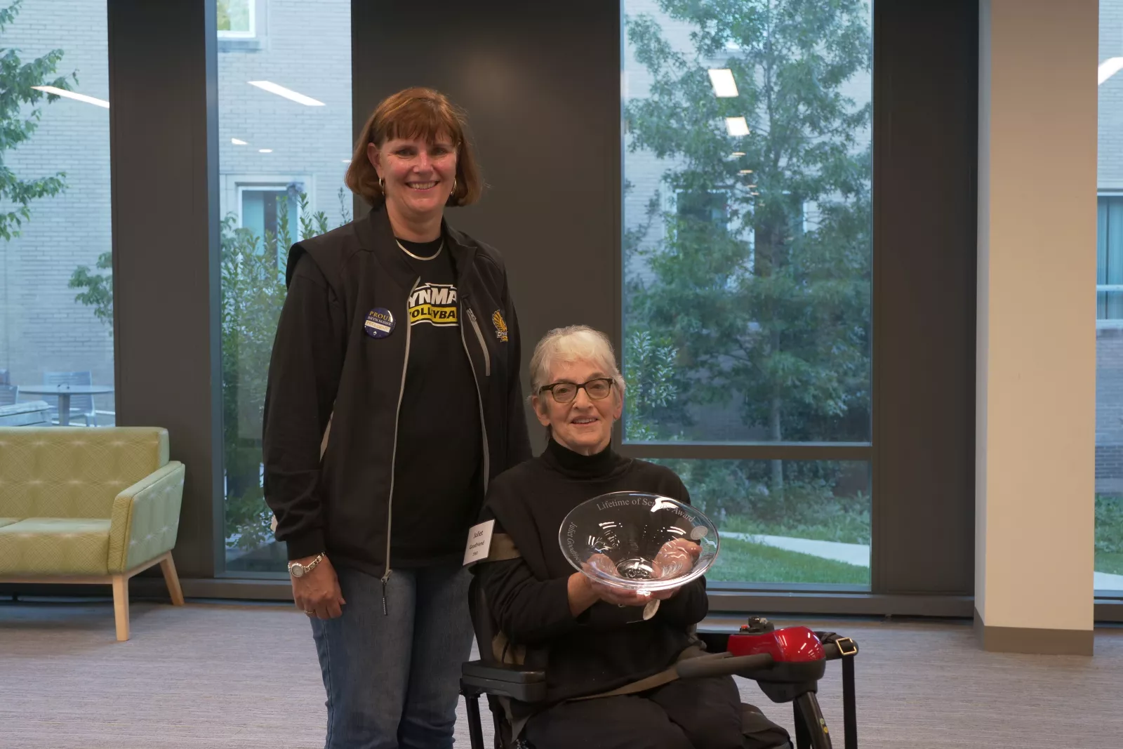 President Kim Cassidy with Juliet Goodfriend '63