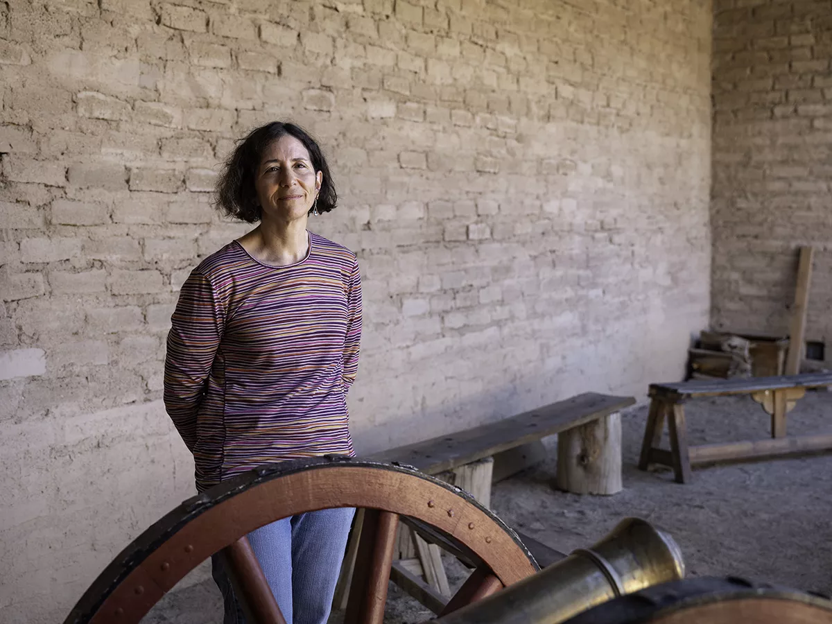 Sarah Herr '91 at Presidio San Agustin del Tucson Museum. 