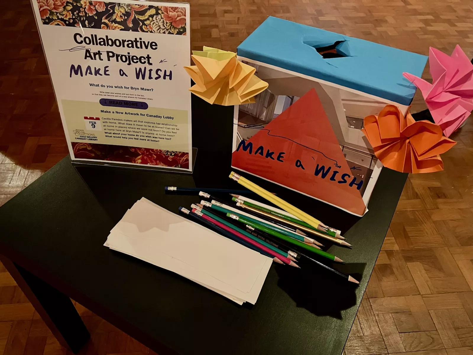 The box for collecting wishes.