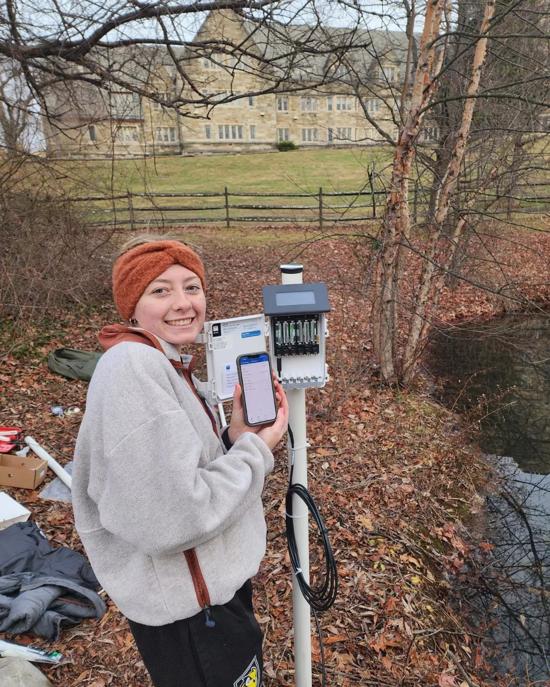 katie ervin doing field work